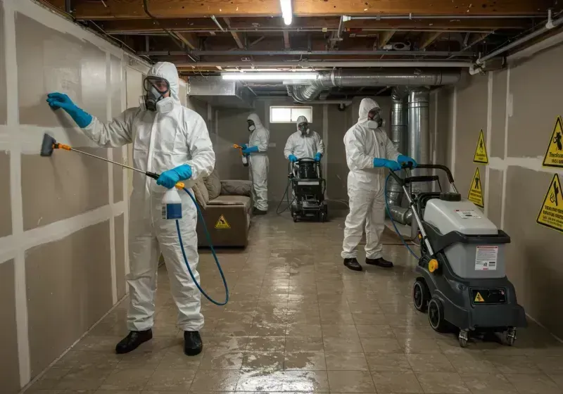 Basement Moisture Removal and Structural Drying process in Venetian Village, IL